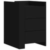 Bedside Cabinet Black 45x50x65 cm Engineered WoodNew