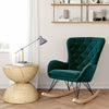 Upholstered Rocking Chair Lounger Recliner Leisure Rocker Padded Accent Armchair
