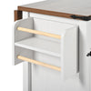Rolling Kitchen Island Storage Trolley Cupboard with 2 Drawers Adjustable Shelf