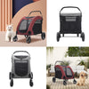 Folding Pet Stroller Dog Cat Puppy Cart Wagon 4 Wheels Pushchair Buggy Walking