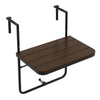 Folding Balcony Railing Table Space-Saving Patio Hanging Table Side Table