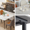 120cm Long Marble Dining Table Rectangular Room Kitchen Dinette Table 4-6 Seater