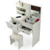 Dressing Table With Drawers Mirror Stool Set Makeup Desk Vanity Table Asksyjywqw