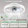 LED Ceiling Fan Light Dimmable Chandelier Cloud Shaped Fan Lamp for Kids Bedroom
