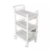 3-Tier Service Trolley with Wheels,Utility Cart for Beauty Salon w/ Drawers