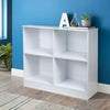 4 Compartment Cube Storage Unit Cabinet Bookcase Display Shelves Chipboard White