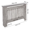 Small Medium Large Radiator Cover Vertical Slatted Grill Wooden Heating Cabinet