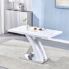 High Gloss Table Elegant Smooth Dining Room Furniture Rectangular Table 120cm