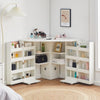 Corner Dressing Table Workstation Foldable Shelf Storage Display Desk Cupbpard