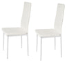 4 Pcs Dining Chairs Set PU Leather Metal Legs PADDED SEAT Home Room Restaurants