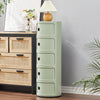 Plastic Storage Cabinet Floor Standing Round Cupboard Bedside Table Nightstand