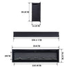 Electric Fireplace Media LED Wall Fire Wall Mounted / Standing Heater 40-100in