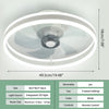 LED Ceiling Fan Light Dimmable Chandelier Cloud Shaped Fan Lamp for Kids Bedroom