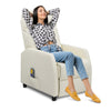 Recliner Chair 6 Points Massage Heating Sofa PU Upholstered Armchair Living Room
