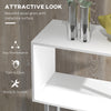 Wooden Storage Display Unit Bookshelf Bookcase Dividers S Shaped White