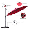 3.3m Patio Offset Cantilever Umbrella Outdoor Round Hanging Market Parasol