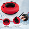 Heavy-Duty Snow Tube Adults Kids Inflatable 40” Puncture-Proof Sled Ski Tube
