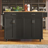 Rolling Kitchen Island W/Drop Leaf Countertop Storage Cabinet Trolley 4 Doors