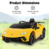 Toddlers 12V Ride On Toy Car Electric Vehicles with Remote Control-Yellow