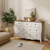 Freestanding Dresser Chest of Drawers 7-Drawer Cabinet w/4 Big Drawers-Grey