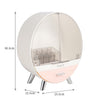 Round Makeup Storage Box Desktop Cosmetic Organizer Drawer Holder Tidy Case Bag