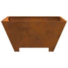 Fire Pit Square 60x60x30 cm Weathering Steel