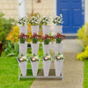 Flower Stand Shelf Display Stand Flower Shop Flower 3 Layers With 12 Buckets UK