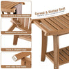 Corner Shower Bench Stool Bathroom Seat 2-Tier Storage Shelf Bathroom Foot Rest