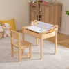 Kids Desk & Chair Set Flip Top Toddler Art Craft Drawing Writing Table Playroom