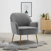 Modern Upholstered Sofa Chair Velvet Fabric Accent Armchair Leisure Lounge Chair