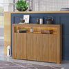 Living Room 3 Doors Sideboard Buffet Cabinet Cupboard TV Stand with LED Light