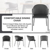 Set of 2 Grey Dining Chairs Velvet Padded Seat Metal Legs Kitchen