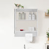 Bathroom Cabinet With LED Light Mirror Storage Unit Touch Switch 2 Shelf Hanger