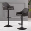 2x Bar Stools Breakfast Comfortable Swivel Gas Lift Kitchen Stool Leather Chairs