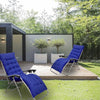 Zero Gravity Chair Set of 2 Outdoor Garden Sun Lounger Padded Recliner Cushions