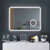 LED Bathroom Mirror With 3 Color Lights Bluetooth Speaker 3x Magnifying Demister