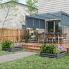 Galvanise Planter Plant Box Garden Flower Herb Vegetable Raised Bed Frame Trough