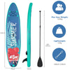 10.5FT Inflatable Stand Up Paddle Board SUP Surfboard Adjustable Non-Slip Deck