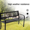 Outdoor Furniture Garden Bench Steel Frame Weatherproof Patio Loveseat