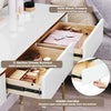 Dressing Table with LED Mirror 2 Drawers Vanity Table Bedroom Makeup Desk White