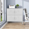 4-Doors Office Filing Cabinet Printer Stand Pedestal Metal File Storage Cupboard
