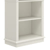 4-Tier Upright Bookcase - Carved Design, White, 140cm, for Living Room/Office