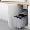 Pull Out Kitchen Waste Recycle Soft Close Dustbin Under Sink Rubbish Bin 30L/40L