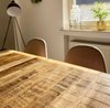 Industrial Dining Table Large Vintage Solid Wood Metal Rustic Kitchen Furniture