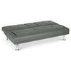 Sofa Bed Faux Leather with Cup Holders 2 Seater Click Clack Living Room Recliner