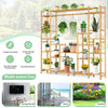 9-Tier Bamboo Plant Holder Stand Plant Shelf Storage Organizer Display Rack