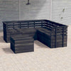 6 Piece Garden Pallet Lounge Set Solid Pinewood Dark Grey