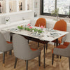 Adjustable Dining Table Extendable Marble Stone Kitchen Table For Small Spaces