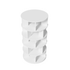 5 Tiers Rotatable Round Shoe Rack for Living Room,White