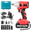 650Nm 21V Cordless Electric Impact Wrench Gun Drill Driver & Socket W/ 2 Battery